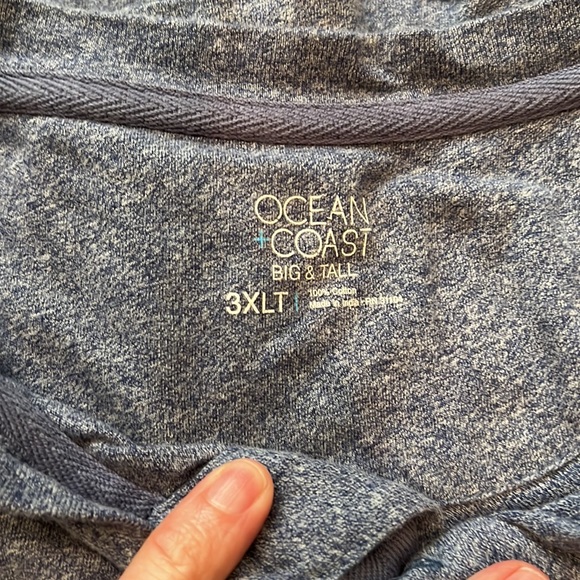 Ocean + Coast Heather Blue short sleeve Henley 3XLT in EUC - Picture 2 of 4